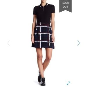 Marc by Marc Jacobs windowpane pleated mini skirt